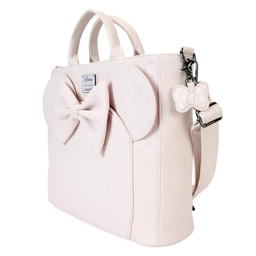 Loungefly Minnie Mouse Checkered Texture Convertible Backpack & Tote Bag