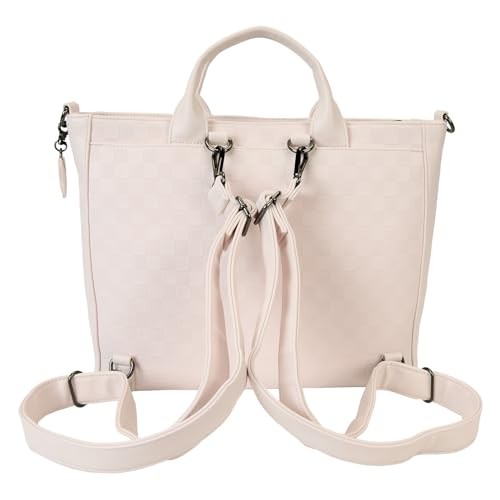 Loungefly Minnie Mouse Checkered Texture Convertible Backpack & Tote Bag