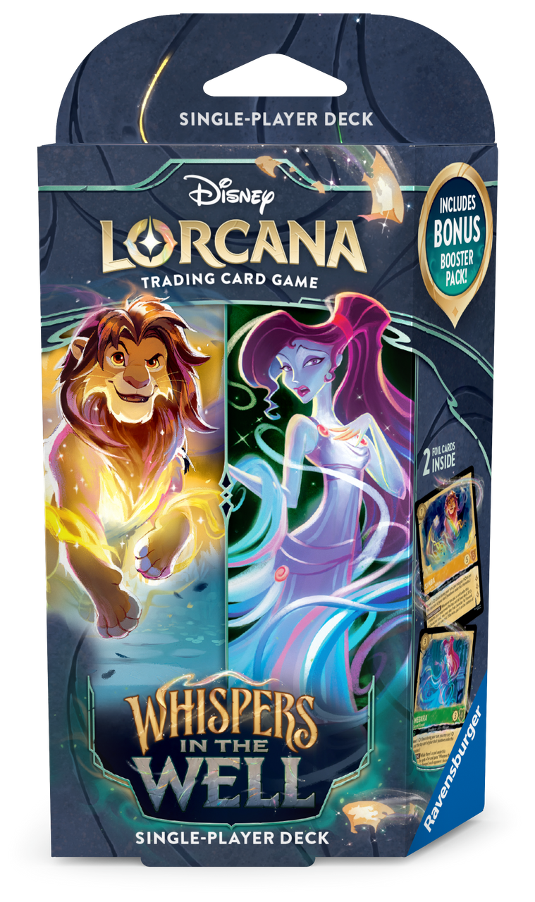Disney Lorcana: Whispers in the Well Starter Deck - Amber & Emerald (Simba & Megara)