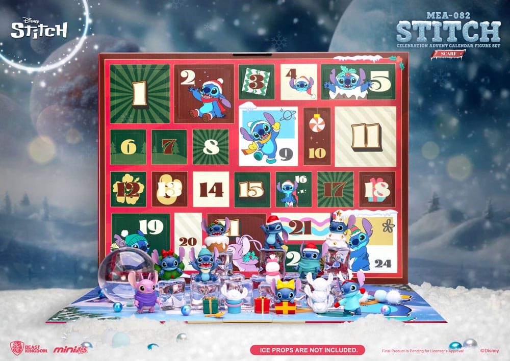 Lilo & Stitch Mini Egg Attack Advent Calendar Stitch celebration Figure Set (Cookie) 10 cm