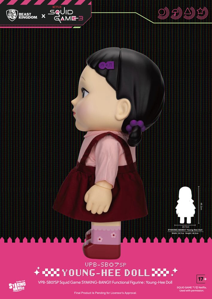 Squid Game Syaking Bang Figure/Coin Bank Young-Hee Doll Season 3 48 cm
