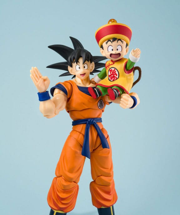Dragon Ball S.H.Figuarts Action Figure Son Goku & Son Gohan Kid & Kintoun 14 cm & 6 cm