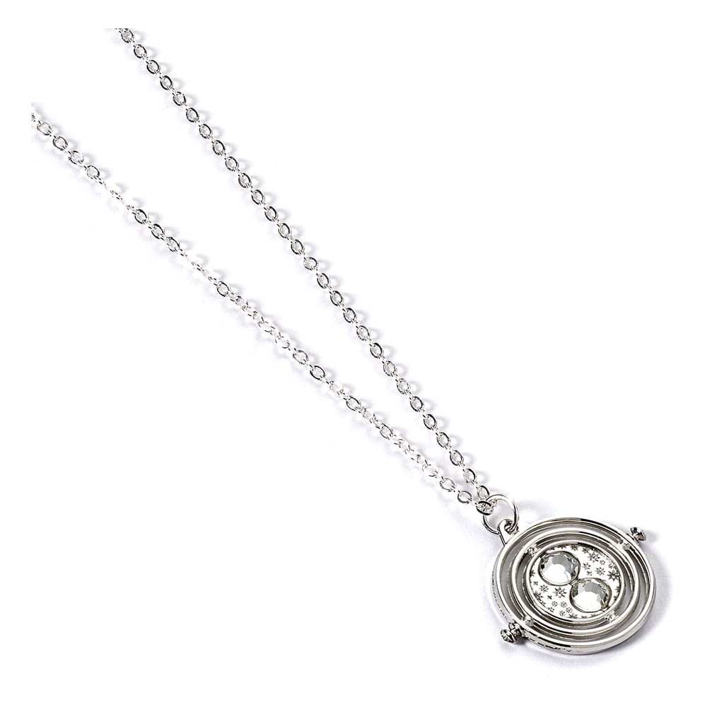 Harry Potter Necklace Time Turner Charm (Silver Tone)