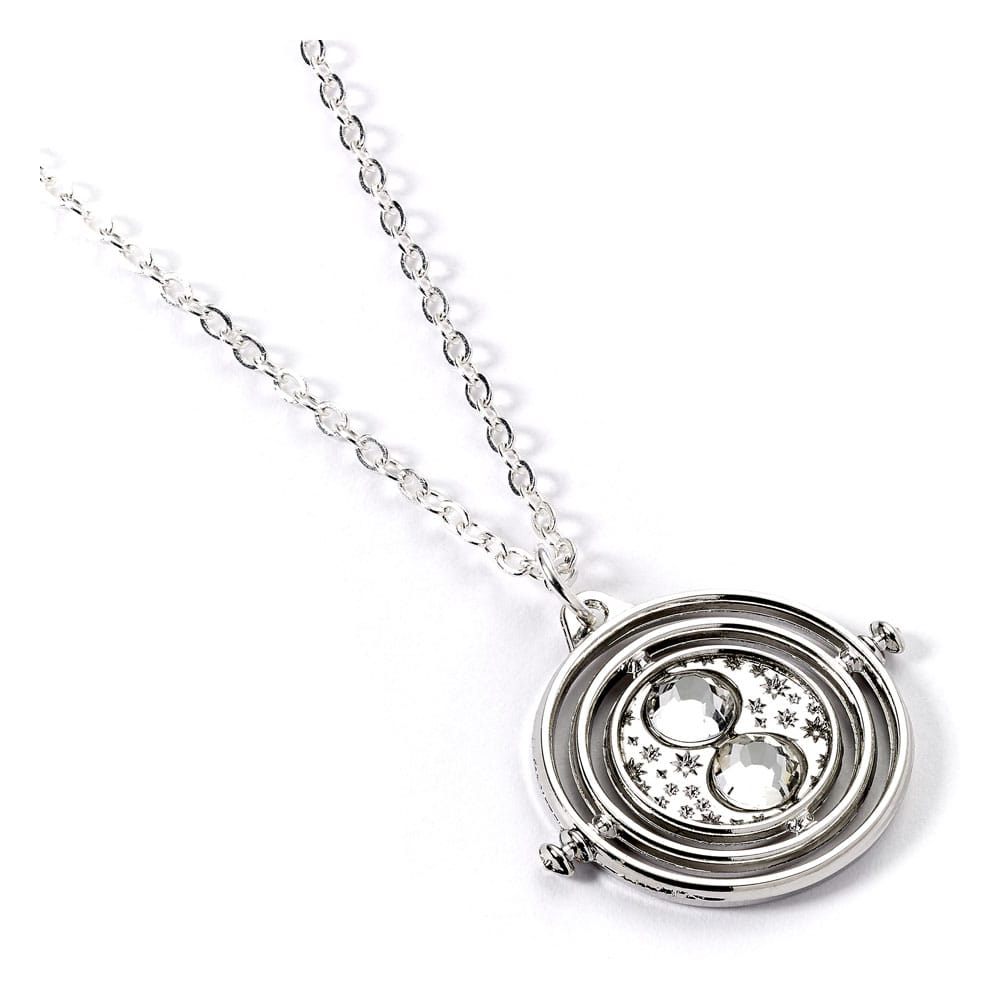 Harry Potter Necklace Time Turner Charm (Silver Tone)