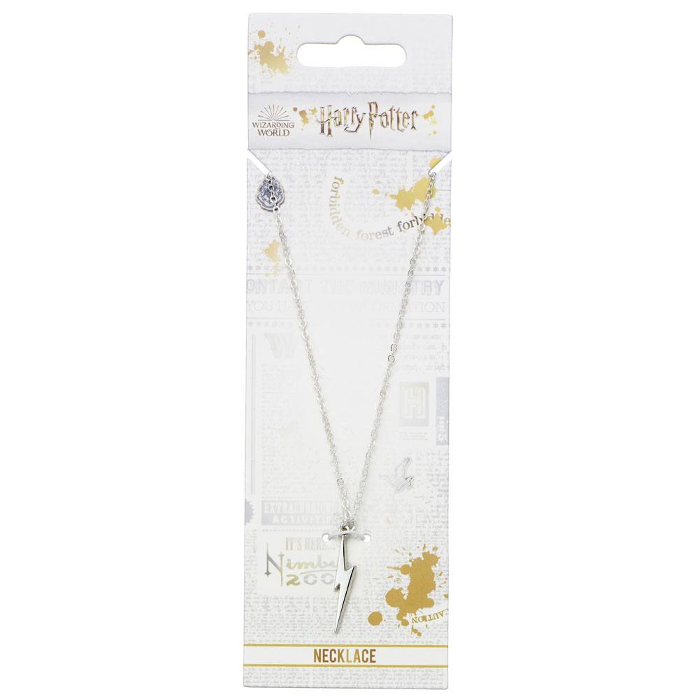Harry Potter Pendant & Necklace Lightning Bolt (silver plated)