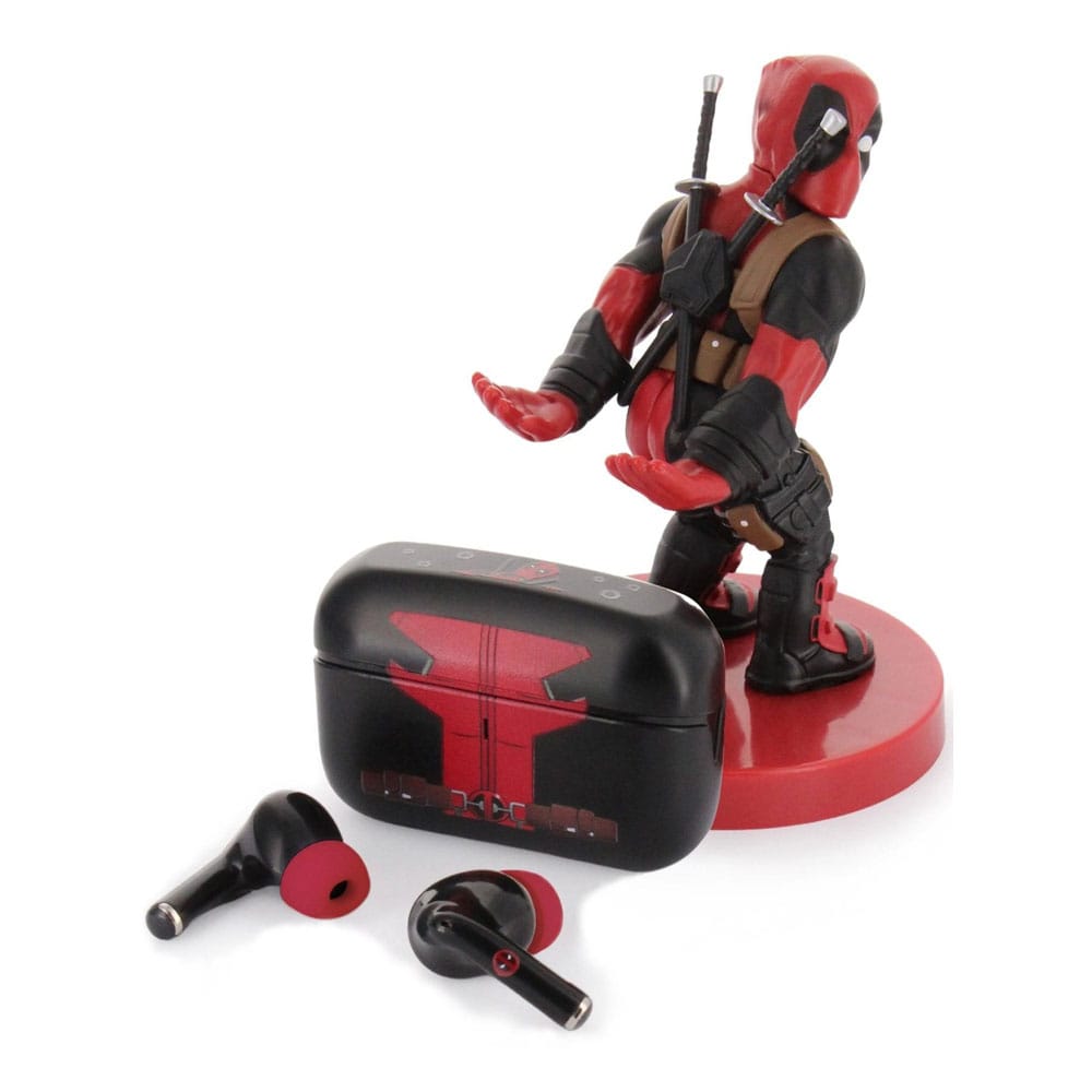 Marvel Holdems Mini Holder & Wireless Headphones Deadpool with TWS Buds Pro 10 cm