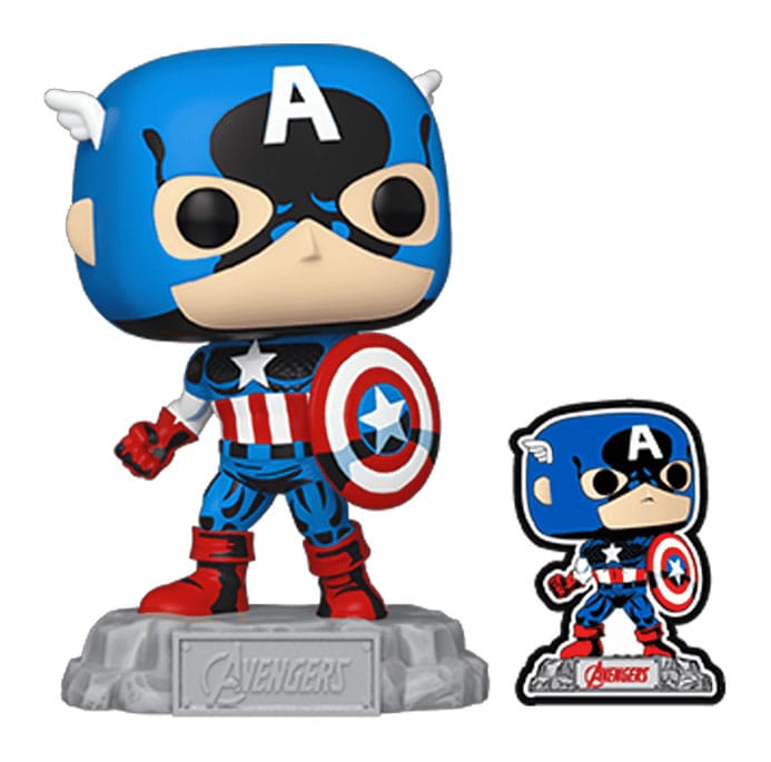 Avengers: Beyond Earth's Mightiest POP! Vinyl Figure Captain America with Pin 9 cm