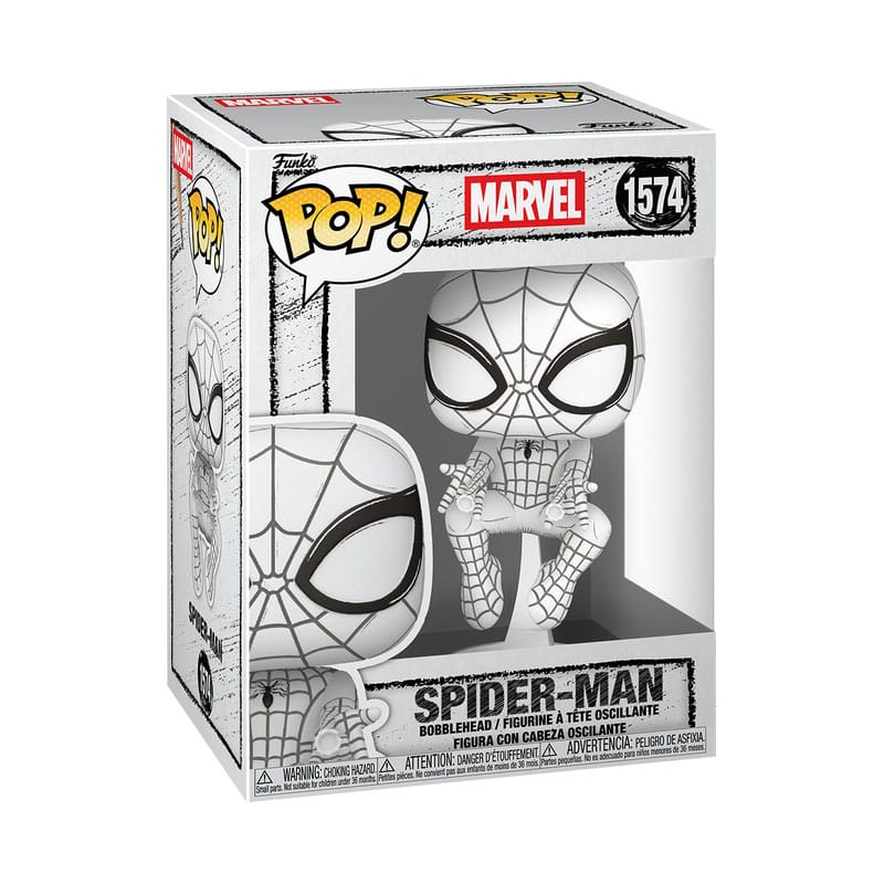 Funko Marvel Spider-Man Sketched POP! Vinyl Collectible Figure - 9 cm