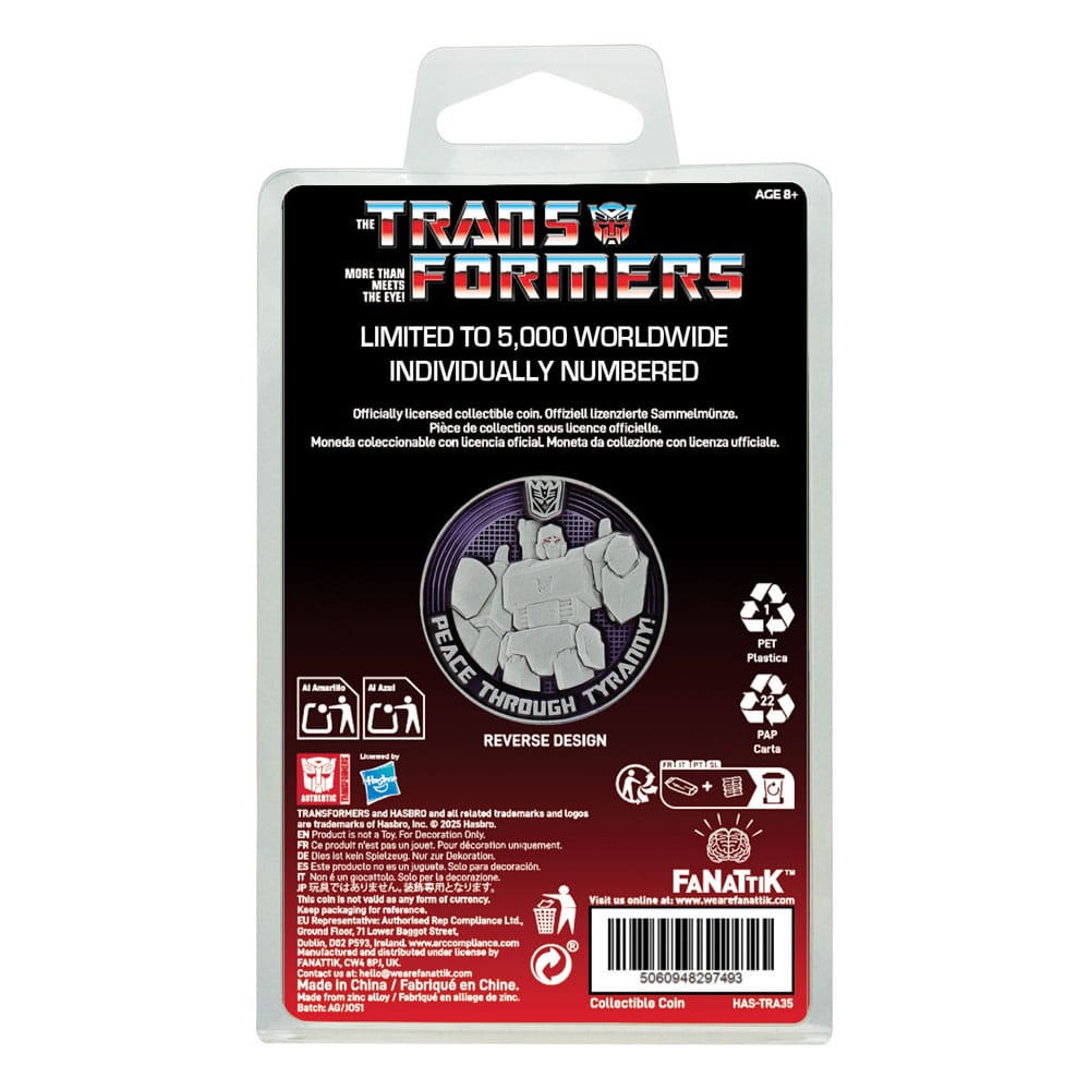 Transformers Generation 1 Collectable Coin G1 Autobots vs Decepticons Limited Edition 4 cm