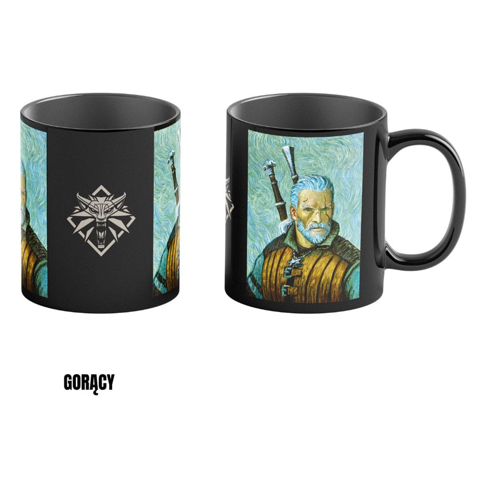 The Witcher III: Wild Hunt Game Art Chronicles Heat Change Mug Geralt inspired by Vincent van Gogh 450 ml