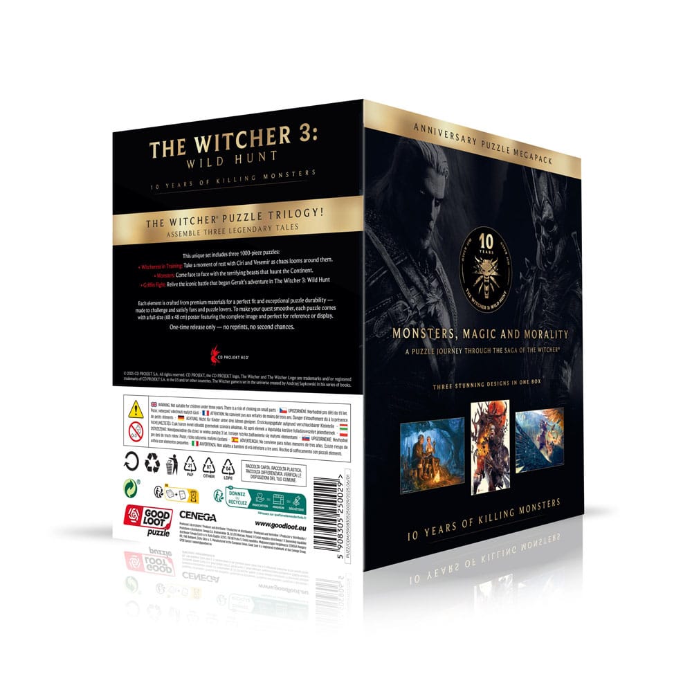 The Witcher 3 Puzzle Triology Wild Hunt 10 Years of Killing Monsters (1000 pieces)