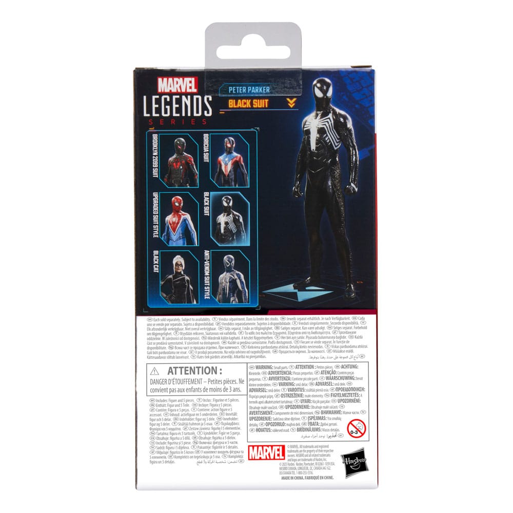 Spider-Man 2 Marvel Legends Gamerverse Action Figure Peter Parker (Black Suit) 15 cm