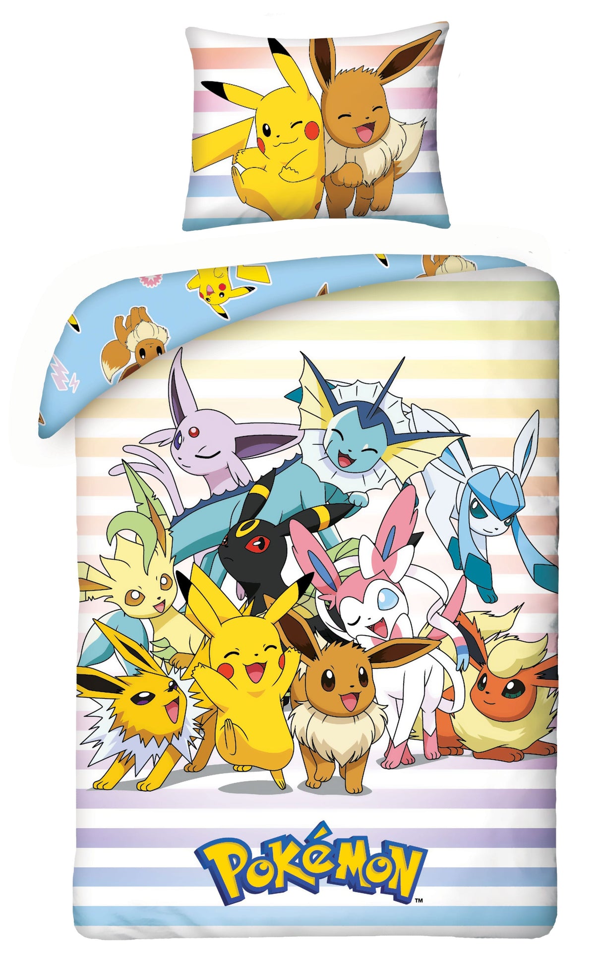 Pokémon Duvet Set Pikachu, Eevee & Friends 135 x 200 cm / 80 x 80 cm
