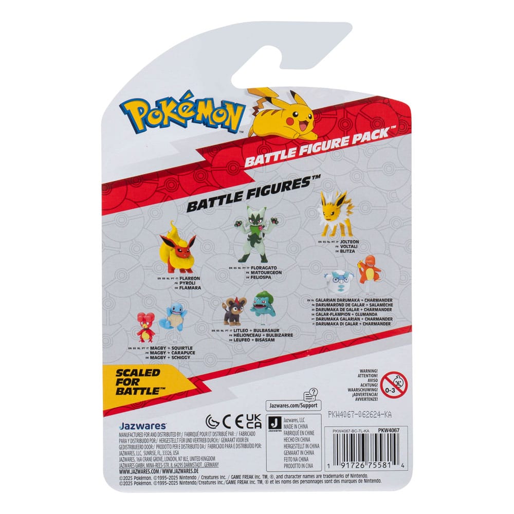 Pokémon Figure 2-Pack Tepig & Pikachu 8 cm