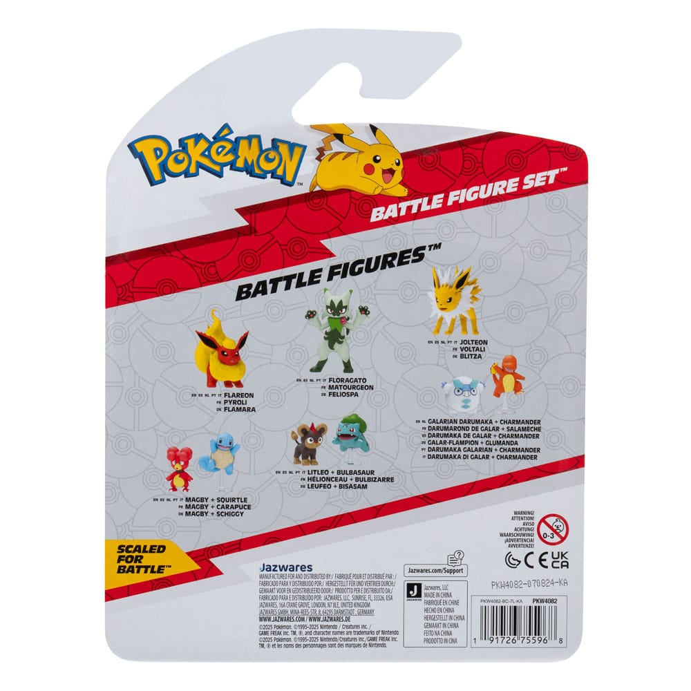 Pokémon First Partner Battle Figure Set Figure 3-Pack Magby, Pikachu & Gastly
