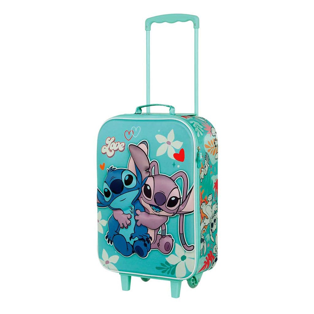 Lilo & Stitch Soft 3D Trolley Suitcase Stitch Love Turquoise 52 cm