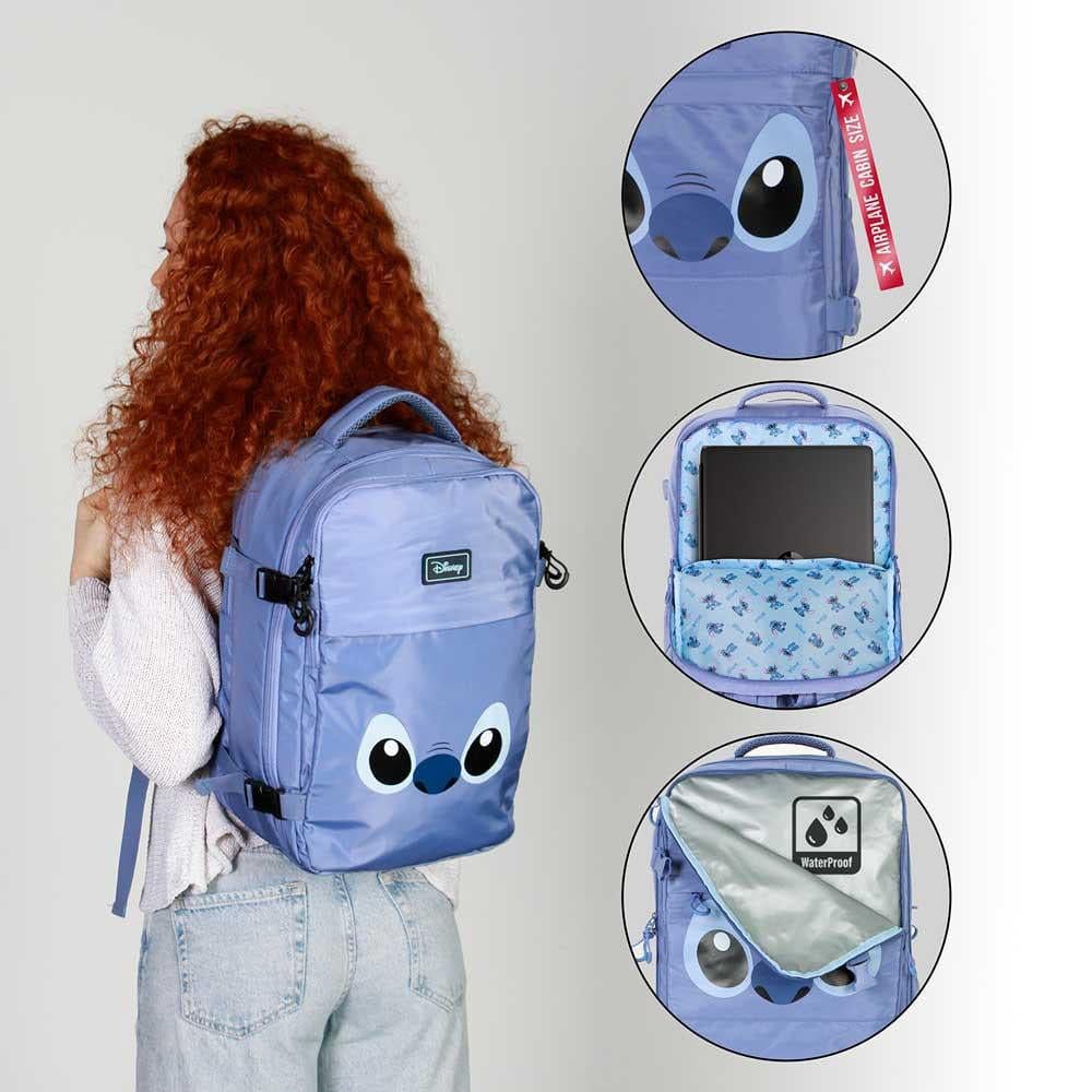 Lilo & Stitch Mercury Underseat Cabin Bag Backpack Face Blue