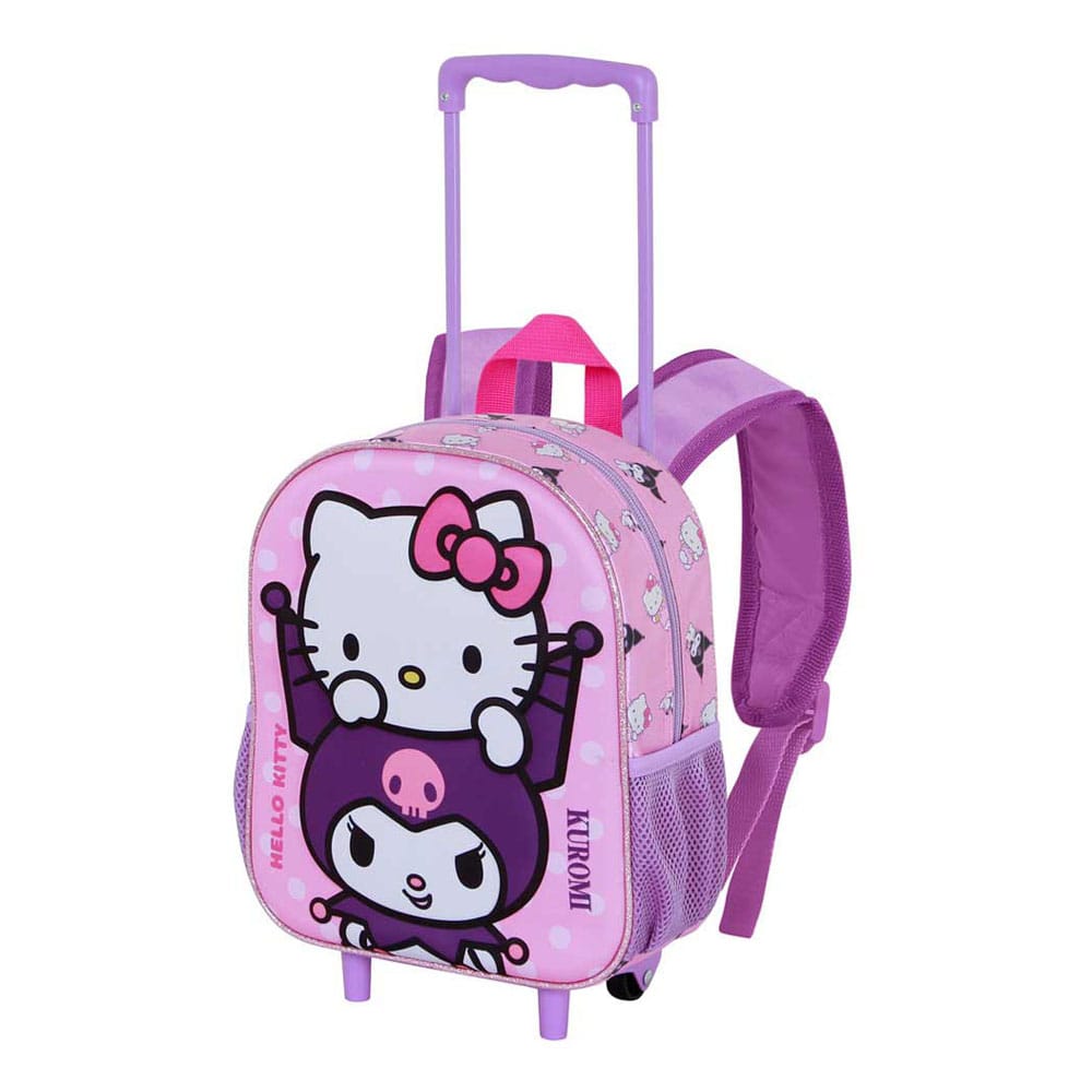 Sanrio 3D Backpack with Wheels Hello Kitty Playful Pink Small