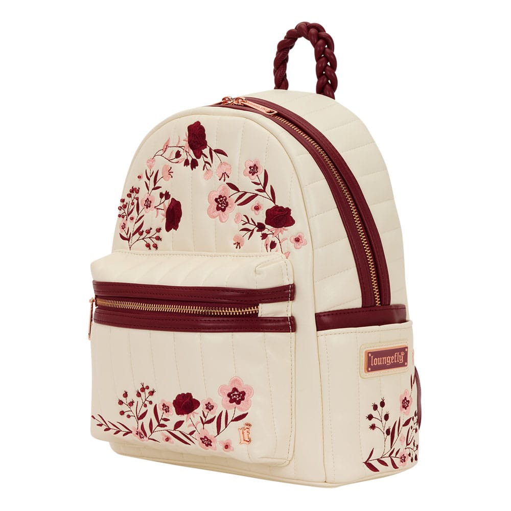 Loungefly Midi Backpack Cream & Red Floral