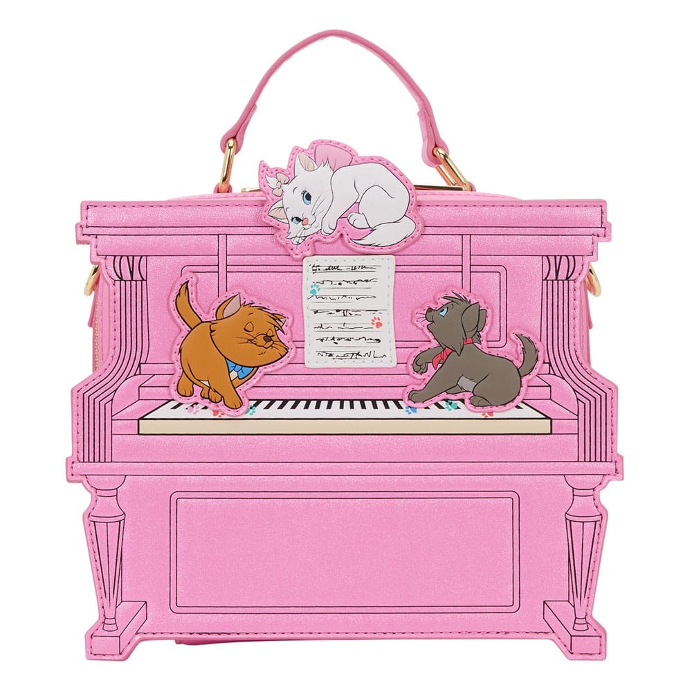 Luxe Aristocats Loungefly Crossbody Piano Bag: Faux Leather Fashion