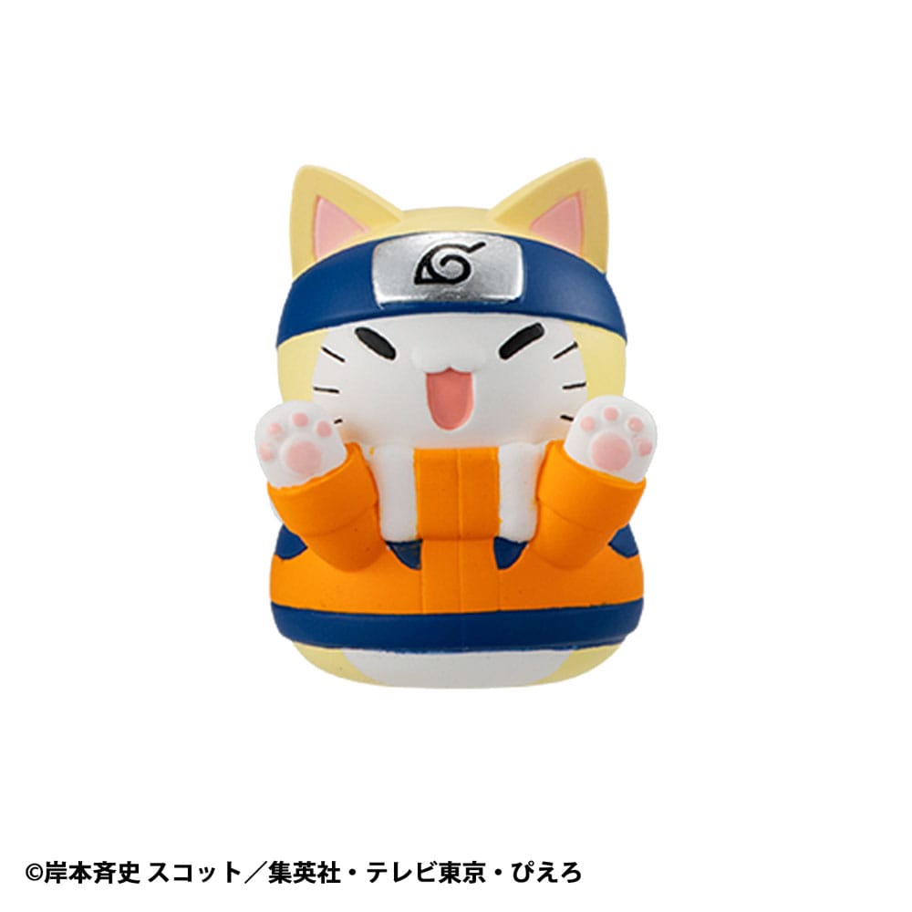Naruto Shippuden Mega Cat Project Nyaruto! Trading Figures Come here Sasuke-kun 3 cm Assortment (8)