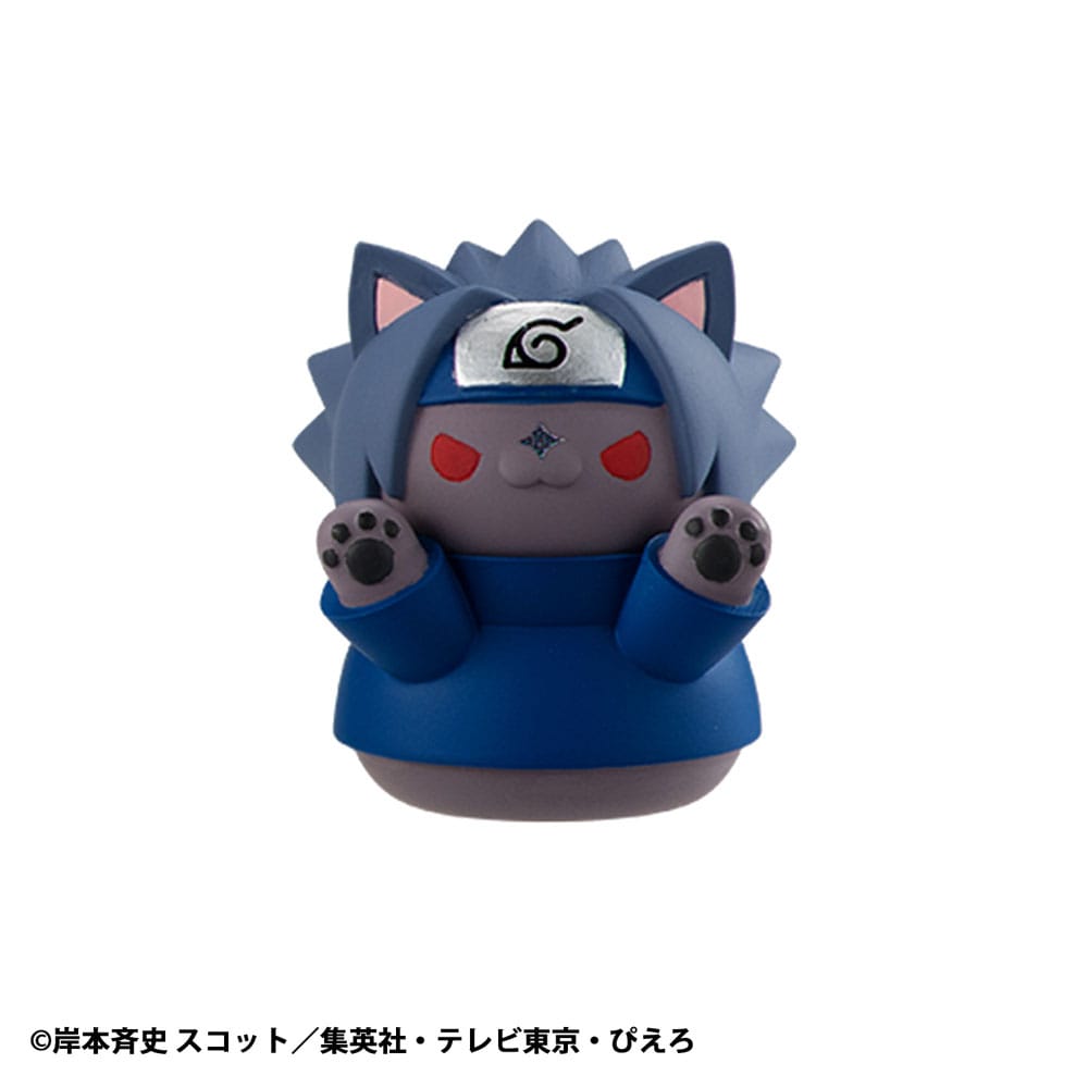 Naruto Shippuden Mega Cat Project Nyaruto! Trading Figures Come here Sasuke-kun 3 cm Assortment (8)