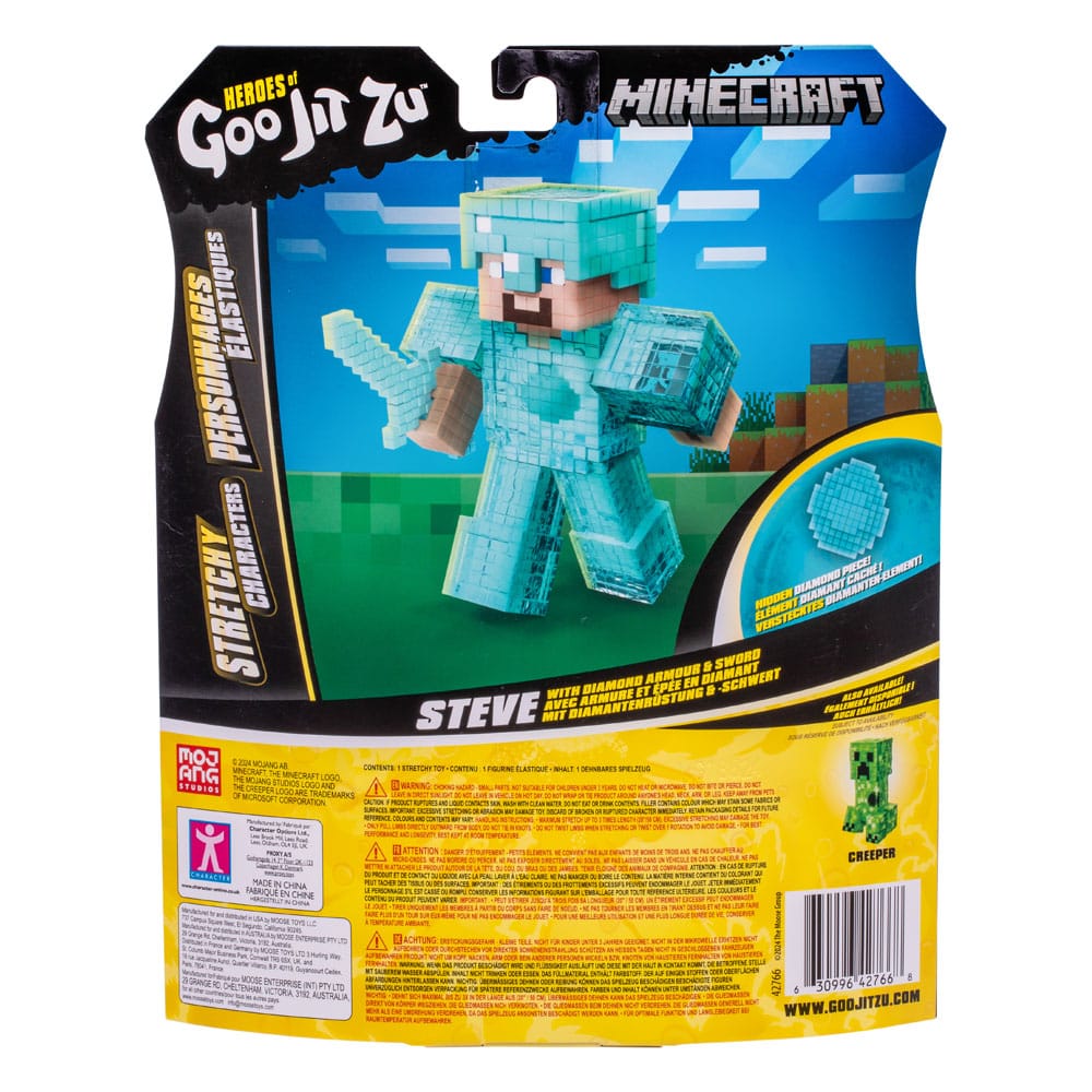 Minecraft Heroes of Goo Jit Zu Meteor Madness Stretch Figure Steve 12 cm