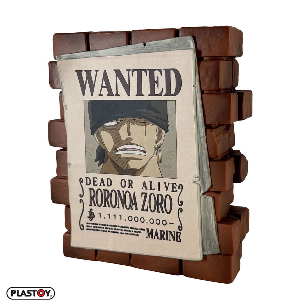 One Piece Coin Bank Zoro Wanted