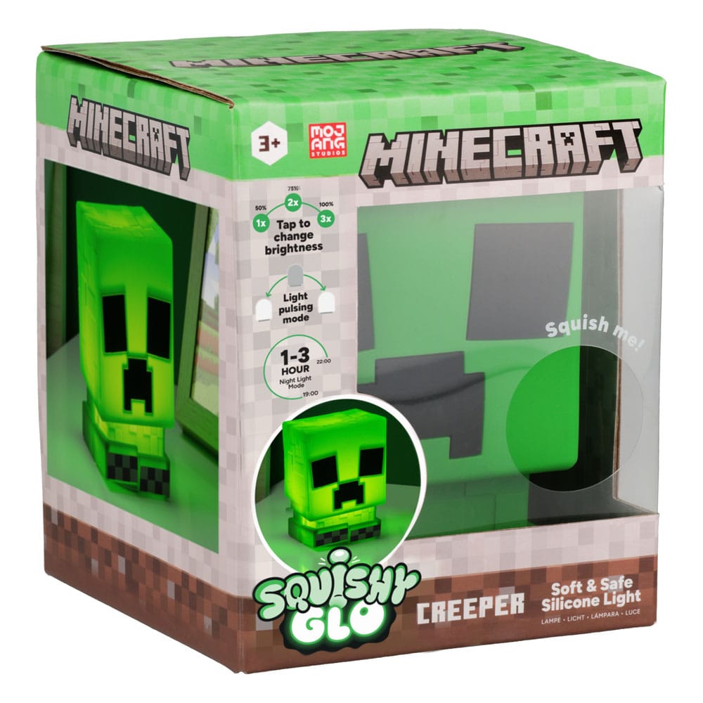 Minecraft Squishy Glo Silicon Light Creeper 15 cm