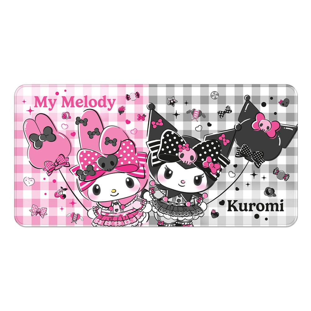 Sanrio Pink Black Party Series XXL Mousepad My Melody & Kuromi
