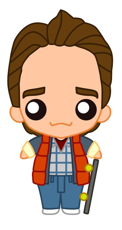 Back to the Future Pokis Rubber Minifigure Marty McFly 6 cm