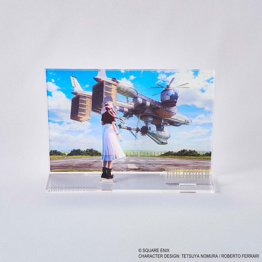 Final Fantasy VII Rebirth Acrylic Diorama Aerith Key Art