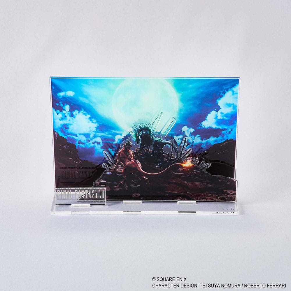 Final Fantasy VII Rebirth Acrylic Diorama Red XIII Key Art