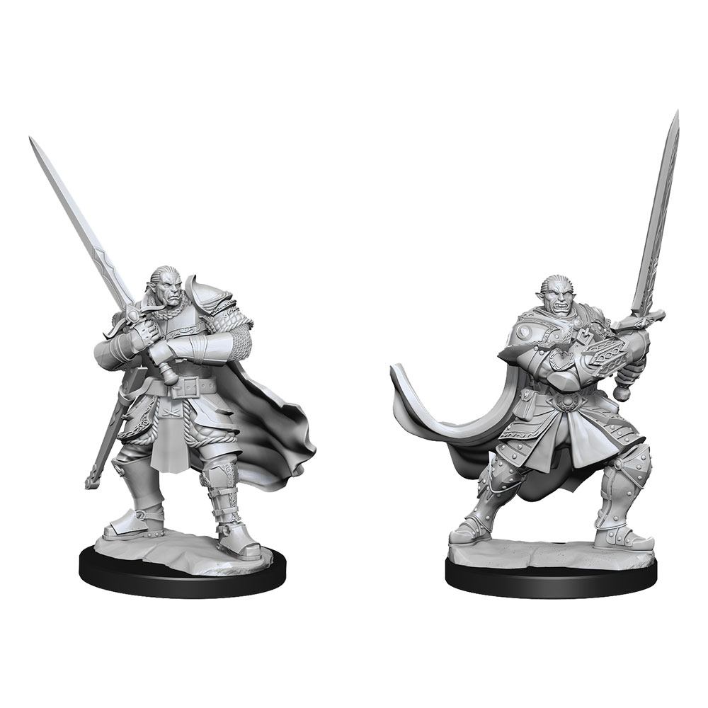 D&D Nolzur's Marvelous Miniatures Unpainted Miniatures Half-Orc Paladin Male Case (2)