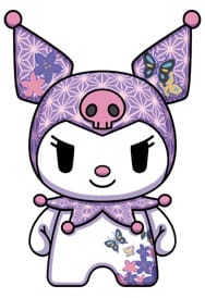 Sanrio DZNR Plush Figure Kuromi Asanoha Edition 18 cm