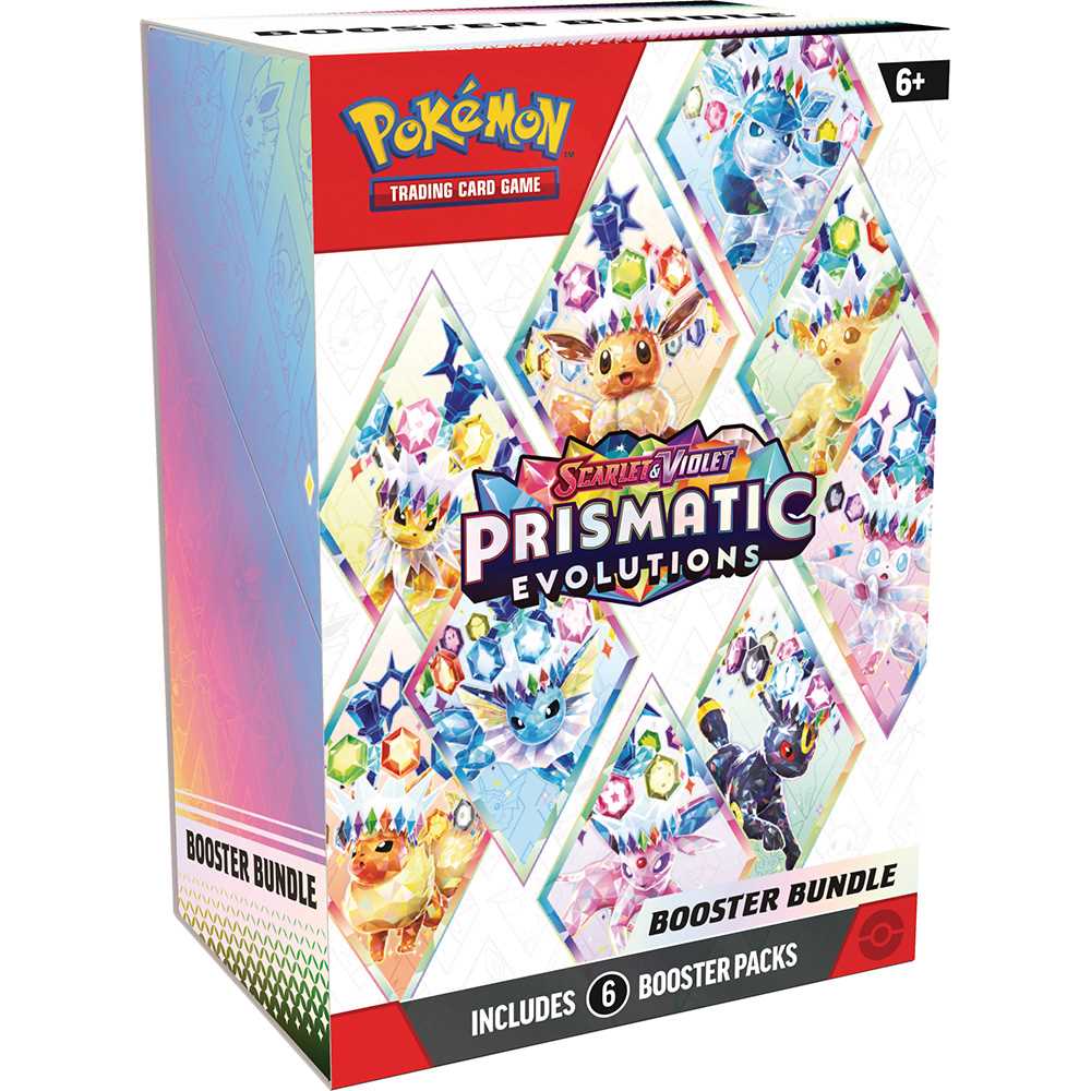 Pokémon TCG Scarlet & Violet  Prismatic Evolutions Booster Bundle (6 Packs)