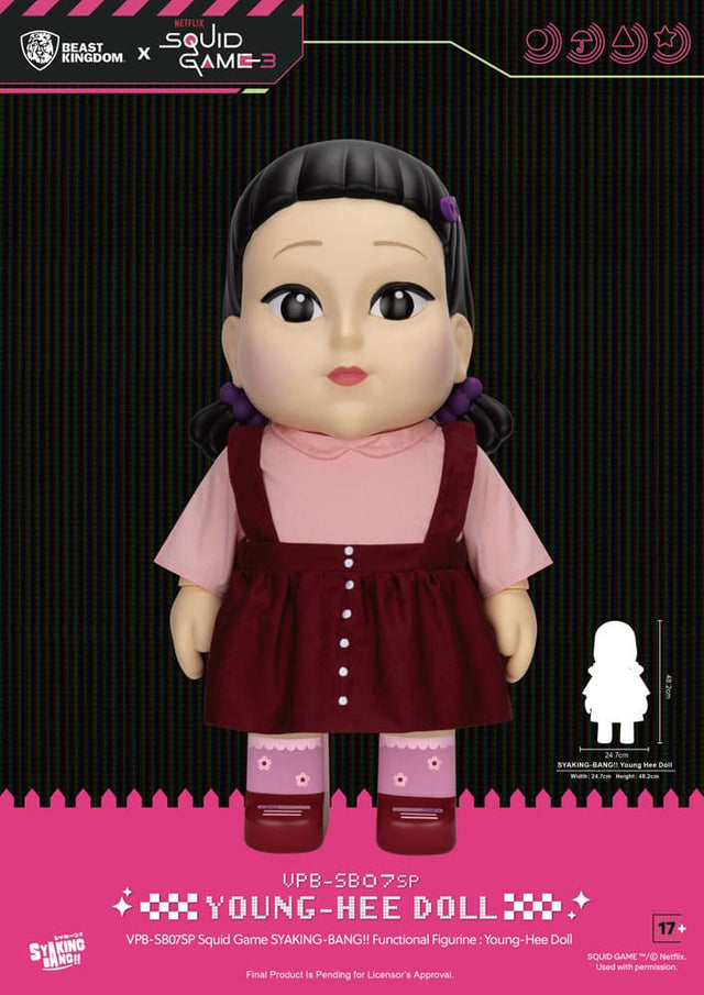 Squid Game Syaking Bang Figure/Coin Bank Young-Hee Doll Season 3 48 cm