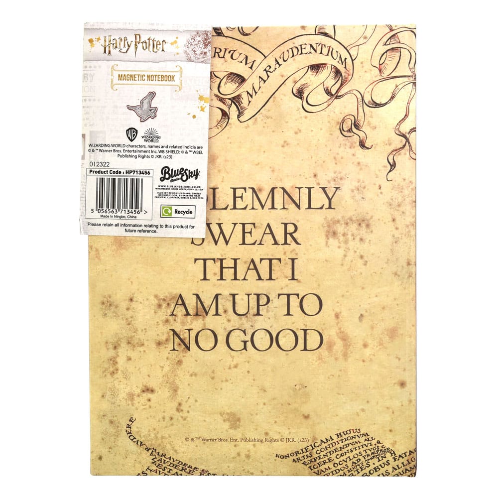 Harry Potter Magnetic A5 Notebook Marauders Map 