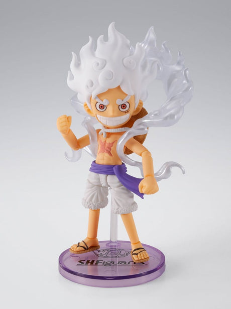 One Piece World Collactable Figures x S.H. Figuarts Action Figure Monkey D. Luffy Gear 5 8 cm         