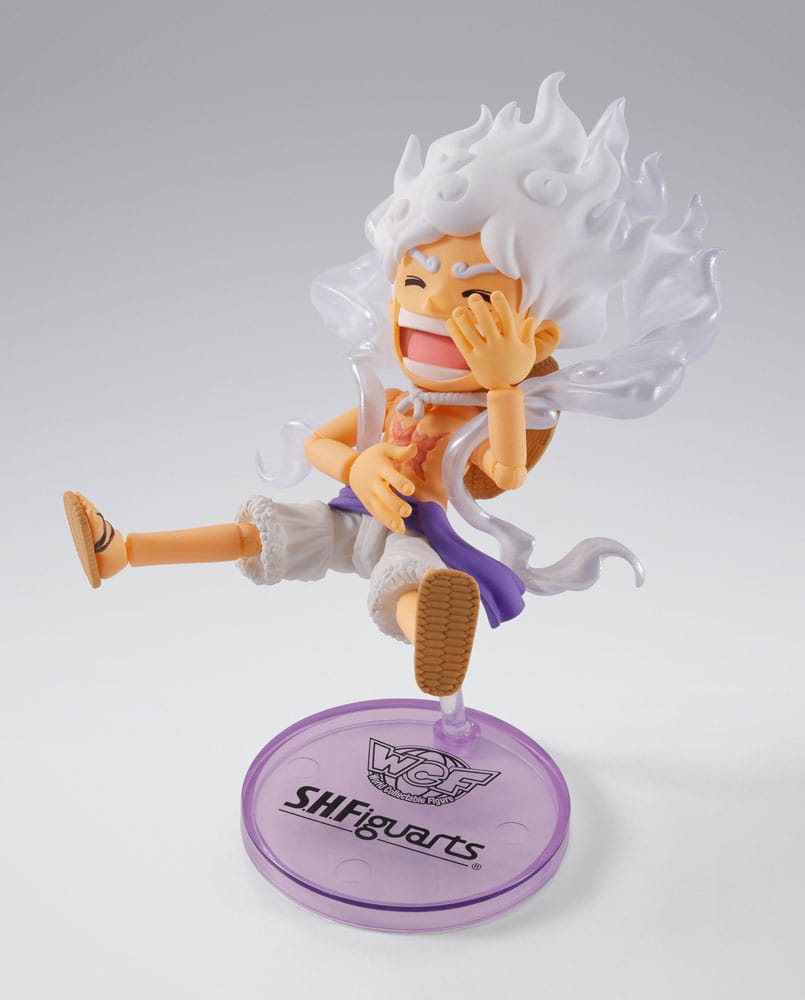 One Piece World Collactable Figures x S.H. Figuarts Action Figure Monkey D. Luffy Gear 5 8 cm         