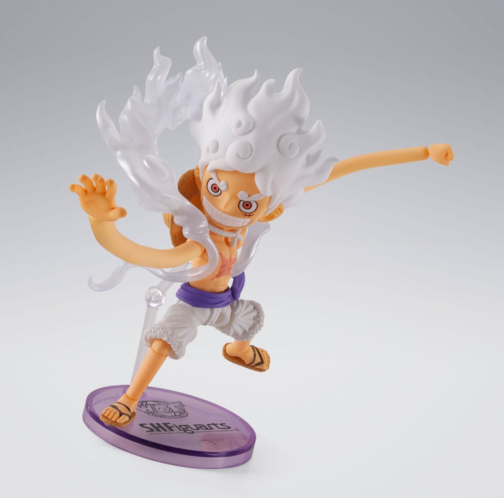 One Piece World Collactable Figures x S.H. Figuarts Action Figure Monkey D. Luffy Gear 5 8 cm         