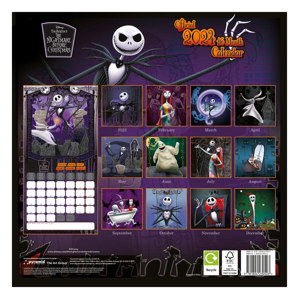 The Nightmare before Christmas Calendar 2024 