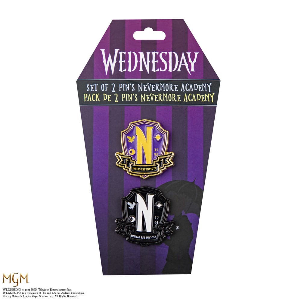 Wednesday Pins 2-Pack Nevermore Academy 