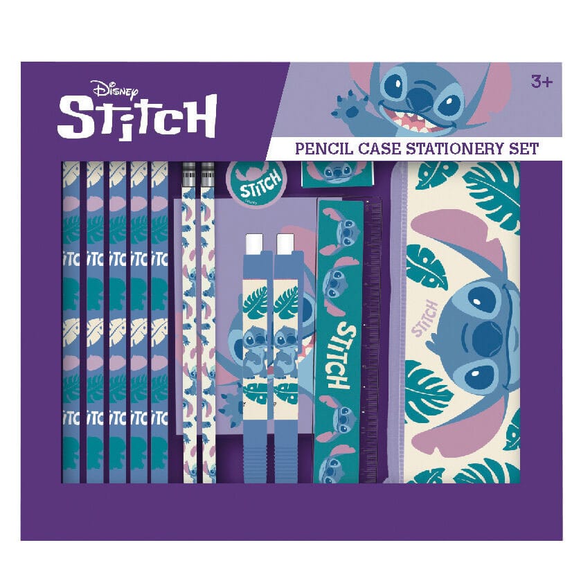 Lilo & Stitch pencil case stationery set 14 pieces