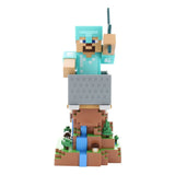 Minecraft Steve in Diamond Armour Cable Guys Controller Holder and Phone Stand 22cm