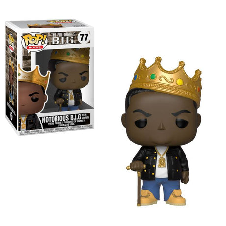 Notorious B.I.G. POP! Rocks Vinyl Figure Notorious B.I.G. with Crown 9 cm 