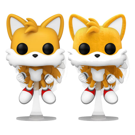 Sonic The Hedgehog Tails (Flying) Funko Pop! Games Vinyl Figure with Chase (Flocked)