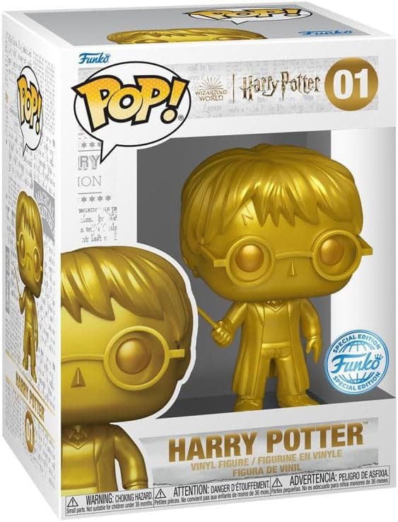 Harry Potter POP! Movies Vinyl Figure Gold Harry Potter Exclusive Version 9 cm 