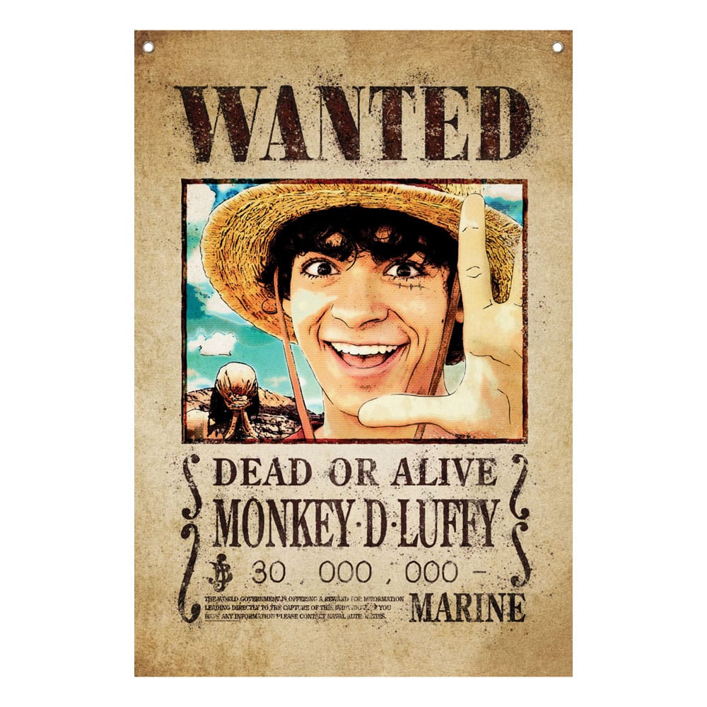 One Piece Wall Banner Luffy Wanted 120 x 85 cm     