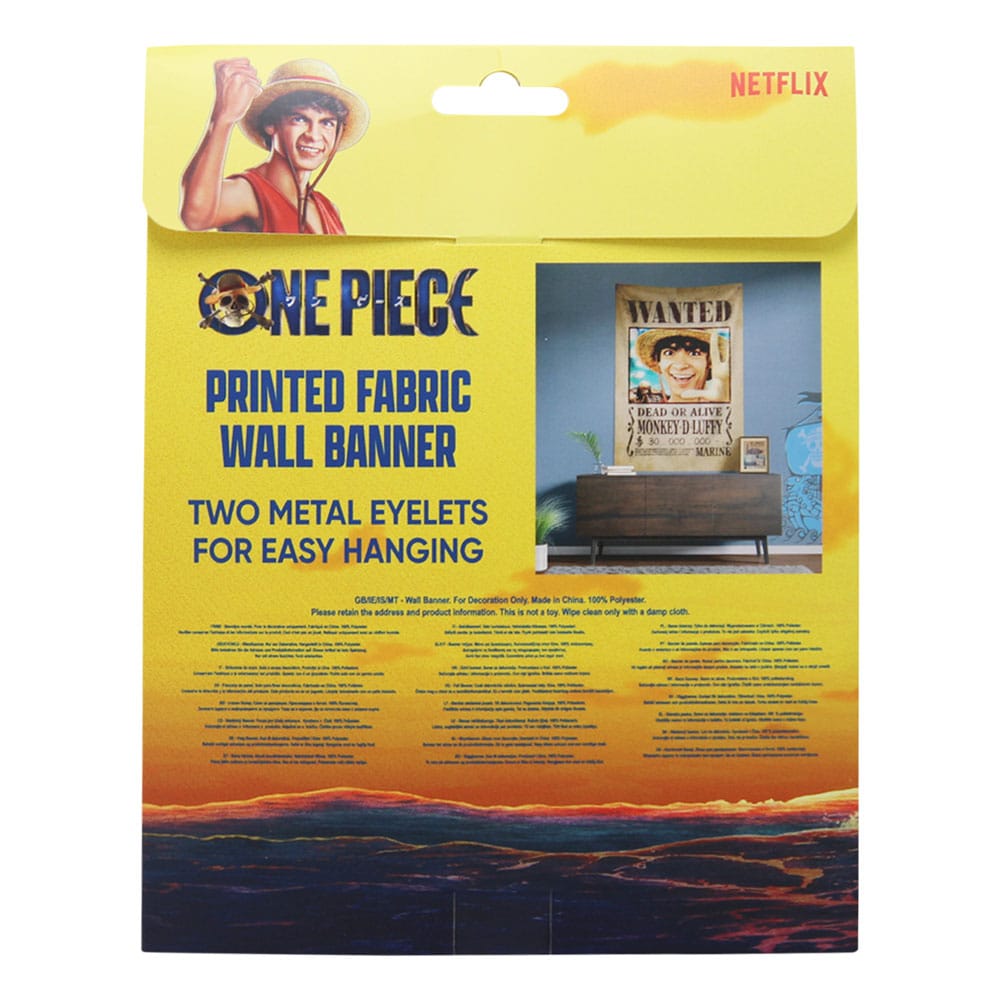 One Piece Wall Banner Luffy Wanted 120 x 85 cm     